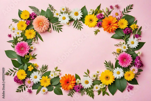 Wallpaper Mural frame of flowers Torontodigital.ca