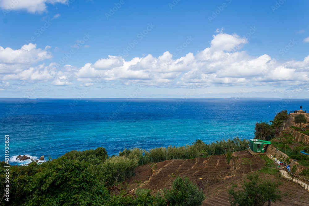 view of the sea and Marocco's mountains view of the sea and Marocco's mountains