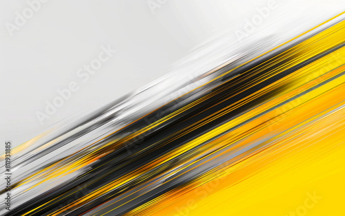 Bright yellow and gray athletic backdrop, high-speed visual concept featuring accent stripes and room for text, contemporary and simple with a vibrant and energetic vibe, created using Generative AI.