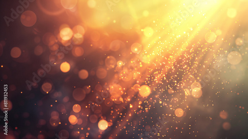 Abstract background with sun flare and lens flare. Illuminated by a warm glow, Creating a dreamy and ethereal light effect. Abstract background featuring sun flare and lens flare. Radiant light.