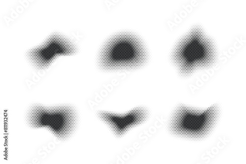 Halftone Hexagon Pattern, Reprographic Technique for Simulating Background Set Minimal Style Dynamic Wallpaper