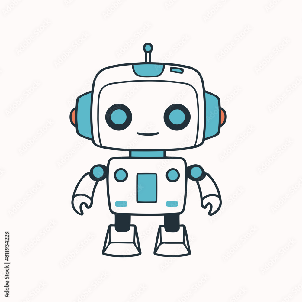Cute Robot for children vector illustration Cute Robot for children vector illustration