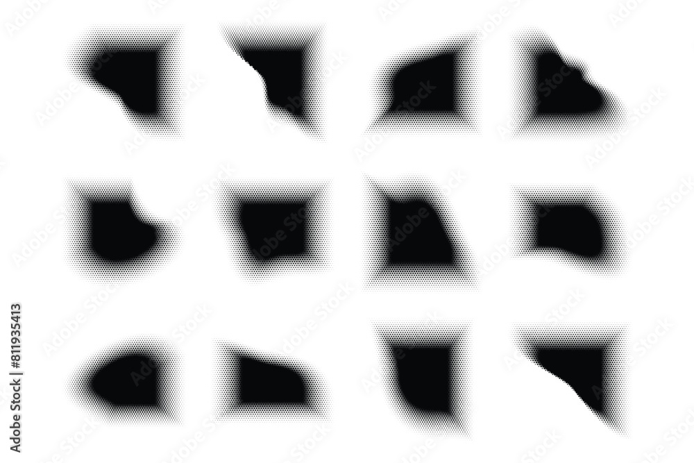 Halftone Hexagon Pattern, Reprographic Technique for Simulating Background Set Minimal Style Dynamic Wallpaper Halftone Hexagon Pattern, Reprographic Technique for Simulating Background Set Minimal Style Dynamic Wallpaper