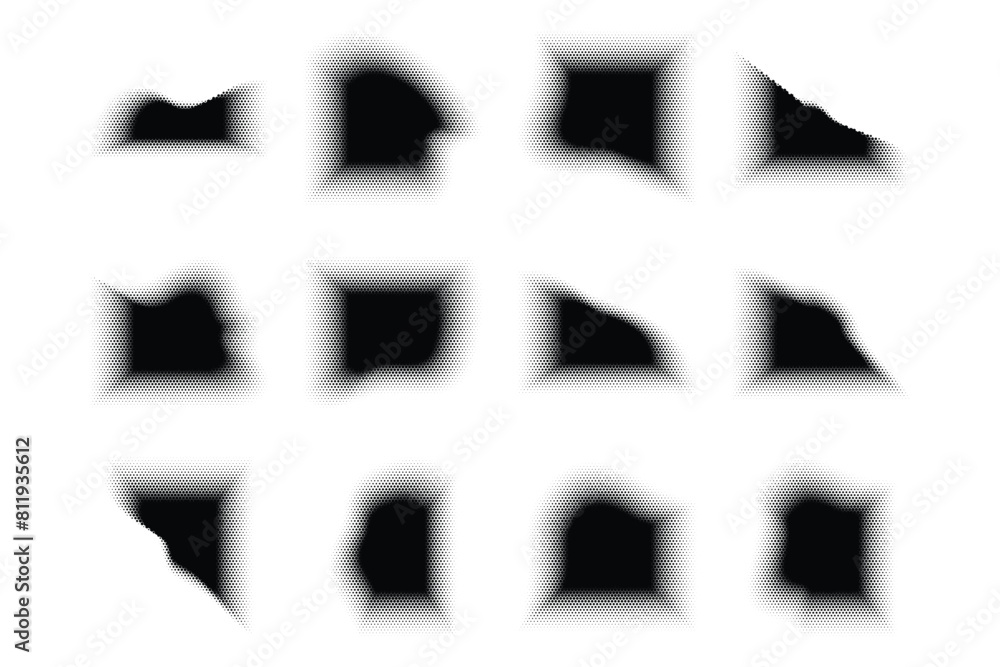 Halftone Hexagon Pattern, Reprographic Technique for Simulating Background Set Minimal Style Dynamic Wallpaper Halftone Hexagon Pattern, Reprographic Technique for Simulating Background Set Minimal Style Dynamic Wallpaper