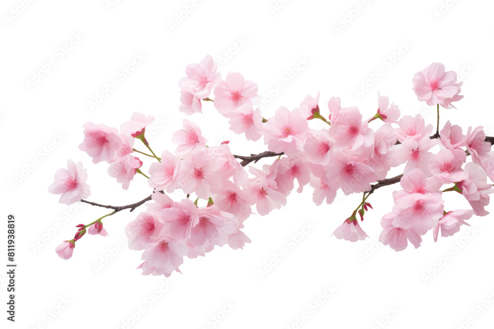 Pink Cherry Blossoms in White Round Vase