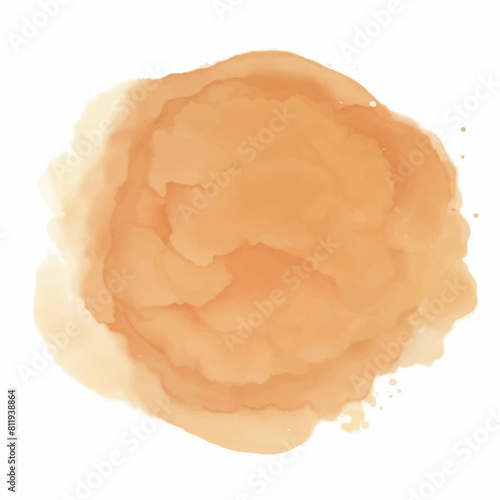 Orange watercolor brush paint background	