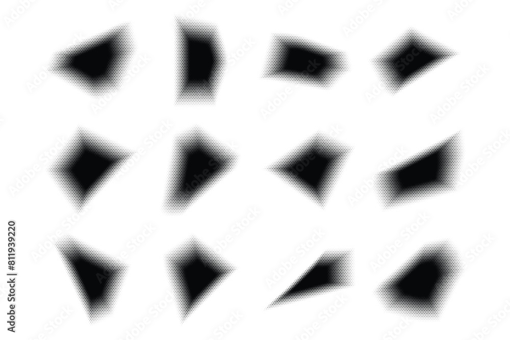 Halftone Hexagon Pattern, Reprographic Technique for Simulating Background Set Minimal Style Dynamic Wallpaper Halftone Hexagon Pattern, Reprographic Technique for Simulating Background Set Minimal Style Dynamic Wallpaper