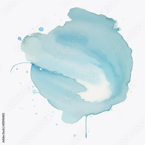 Abstract blue watercolor background. Watercolor splash	