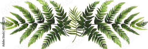 illustration of fern leaf on a isolated background