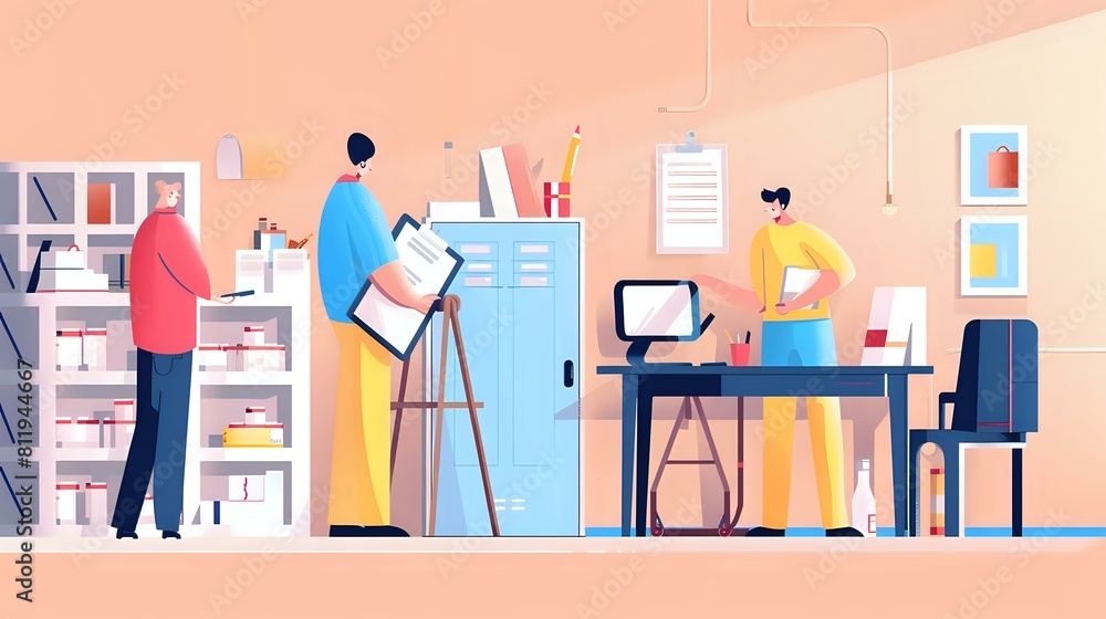 Illustration of Inventory Manager's multifaceted role in ensuring smooth flow of goods Illustration of Inventory Manager's multifaceted role in ensuring smooth flow of goods