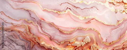 Panel kuchenny z motywem Pink marble background with gold