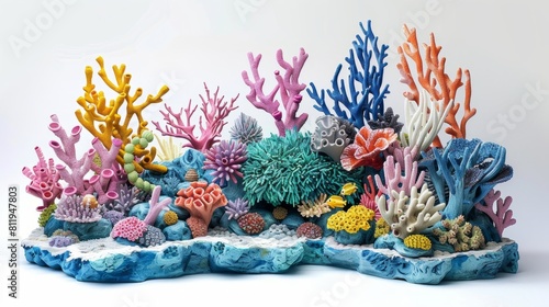 Amazing and beautiful underwater world with corals and tropical fish.