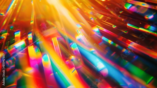 holographic rainbow flare reflection abstract background light reflection, rainbow blurred light refraction texture film lens flare overlay effect for analog photo photo