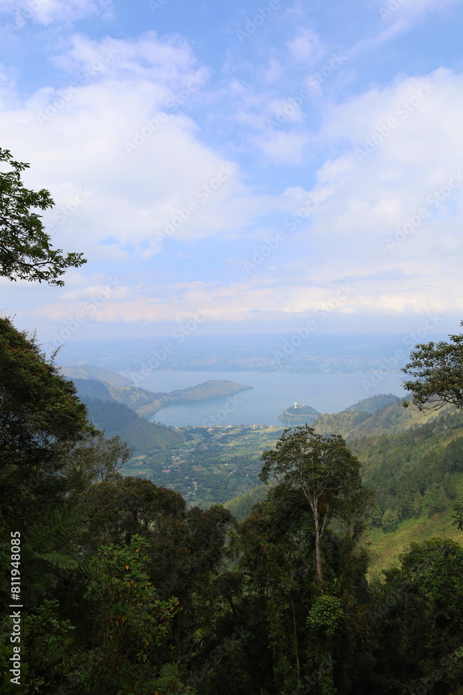 Stunning scenery of volcanic lake Toba - largest and deepest crater lake in the world located in North Sumatra, Indonesia Stunning scenery of volcanic lake Toba - largest and deepest crater lake in the world located in North Sumatra, Indonesia