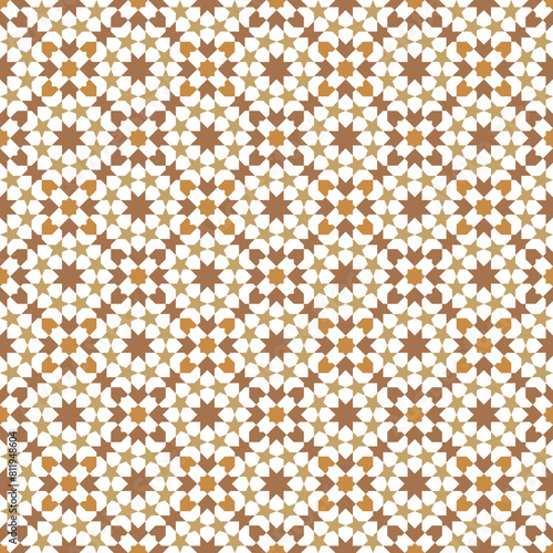 Seamless arabic  ornament based on traditional arabic art. Geometric mosaic.  photo