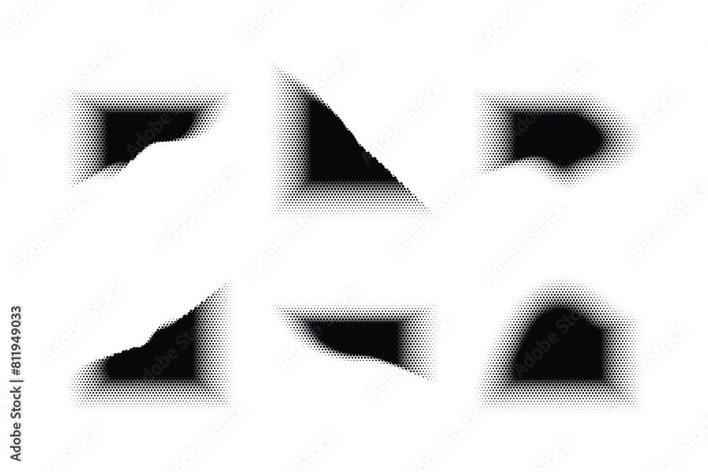 Halftone Hexagon Pattern, Reprographic Technique for Simulating Background Set Minimal Style Dynamic Wallpaper Halftone Hexagon Pattern, Reprographic Technique for Simulating Background Set Minimal Style Dynamic Wallpaper
