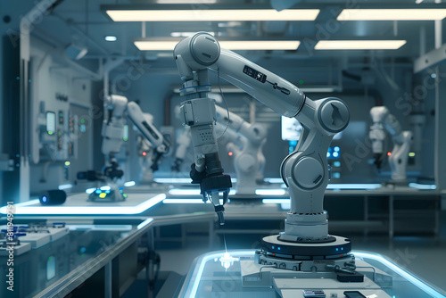 Futuristic AI Robotics Laboratory - Autonomous Robots for Innovative Scientific Research