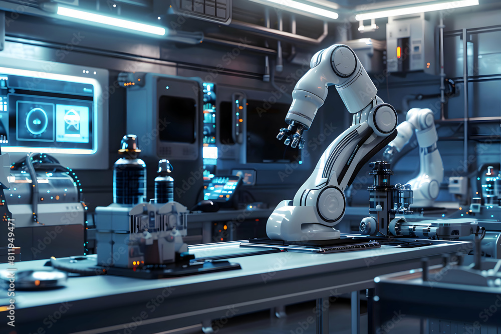 Futuristic AI Robotics Laboratory - Autonomous Robots for Innovative Scientific Research Futuristic AI Robotics Laboratory - Autonomous Robots for Innovative Scientific Research