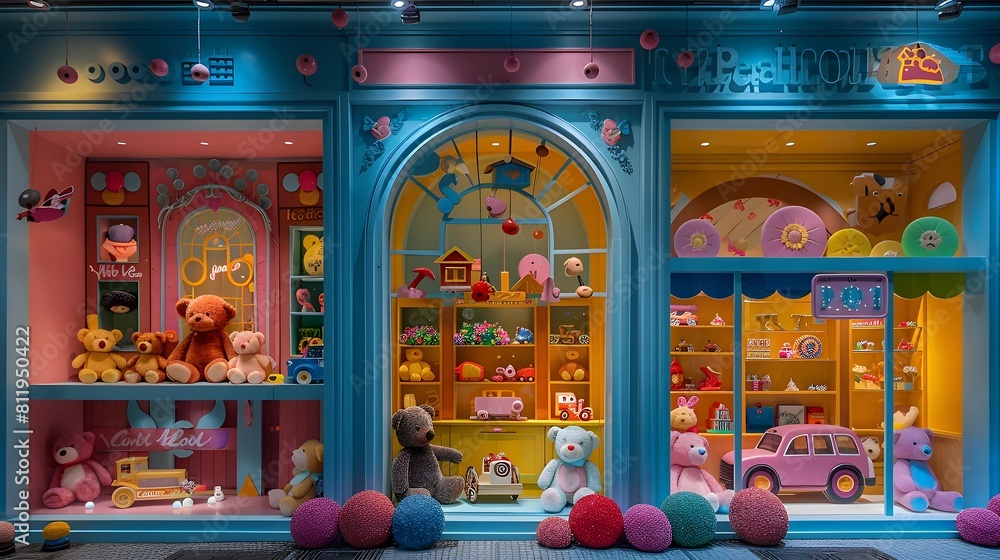 Naklejka premium Enchanted Toyshop: A Whimsical World of Play