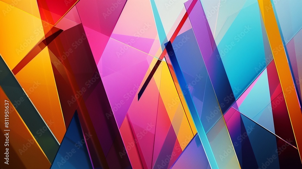 Fototapeta premium Abstract background made of colored shapes and lines