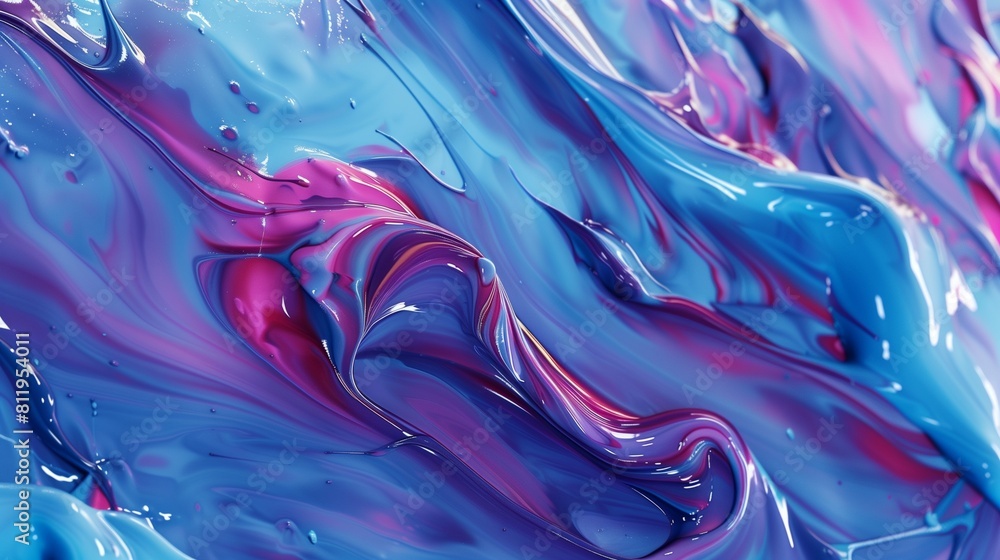 Beautiful abstraction of liquid paints in slow blending flow mixing together gently Beautiful abstraction of liquid paints in slow blending flow mixing together gently