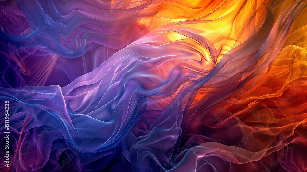 Abstract Backgrounds: Harmonic Waves of Colorful Motion