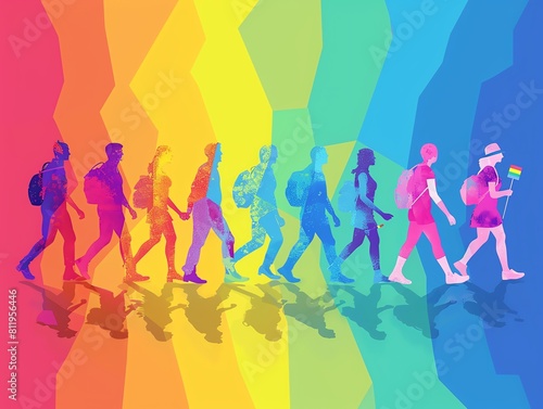 Animated infographic with rainbow colors explaining the history of Pride Month  engaging and informative