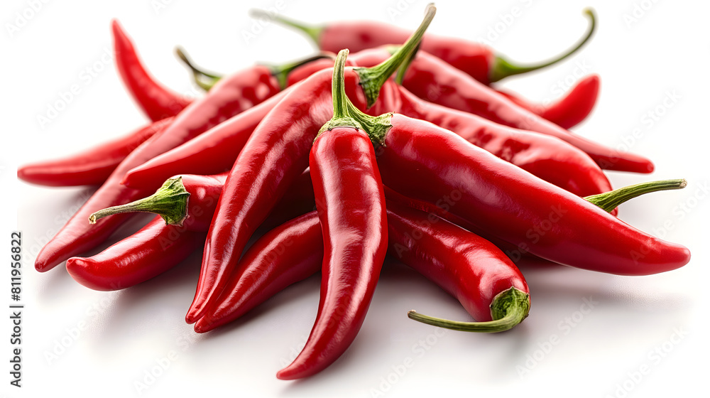 red chilli white background