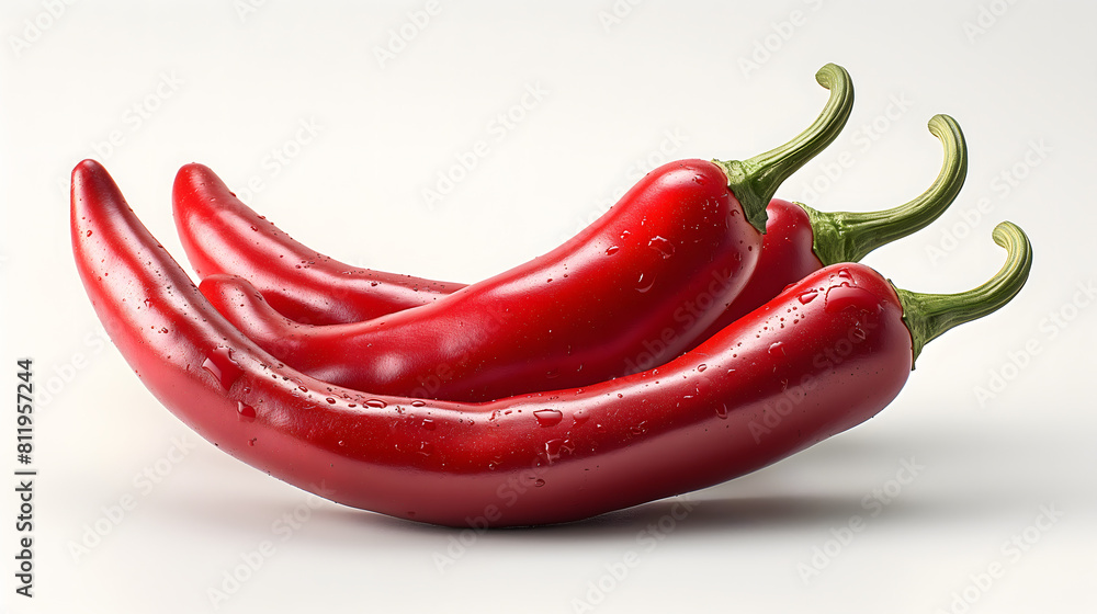 red chilli white background red chilli white background