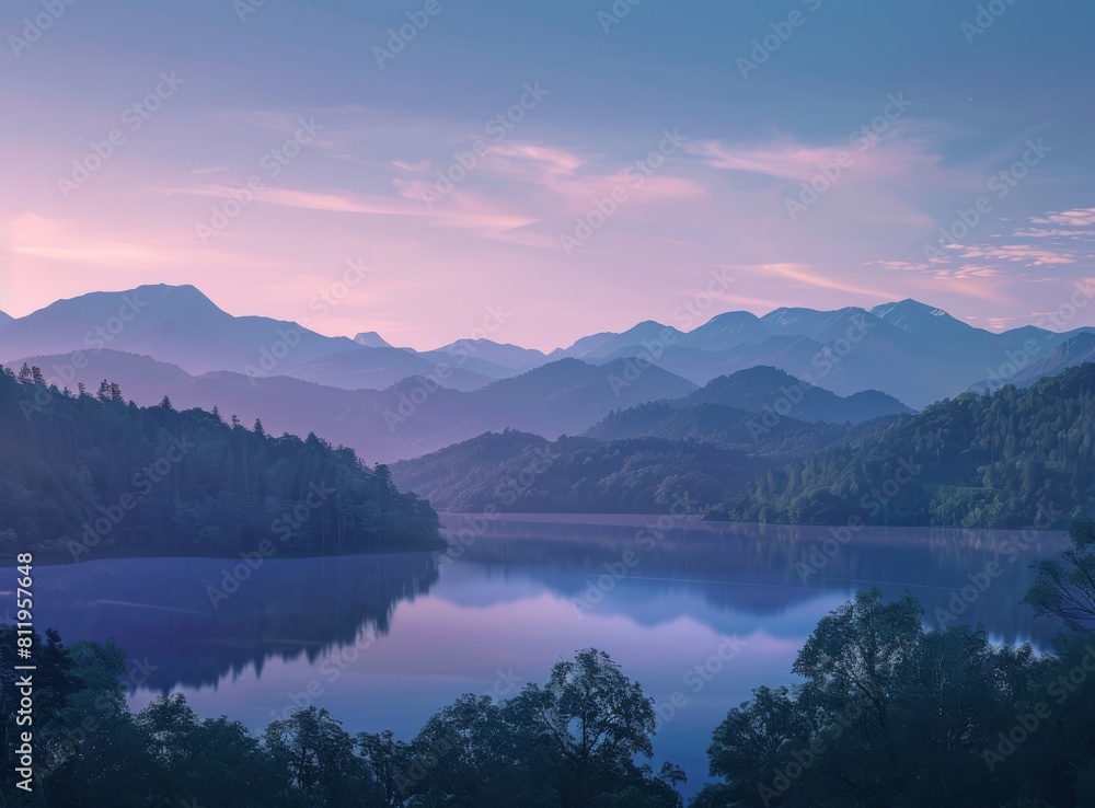 Photography of beautiful mountains with lake in foreground 