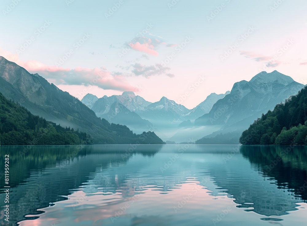 Photography of beautiful mountains with lake in foreground Photography of beautiful mountains with lake in foreground