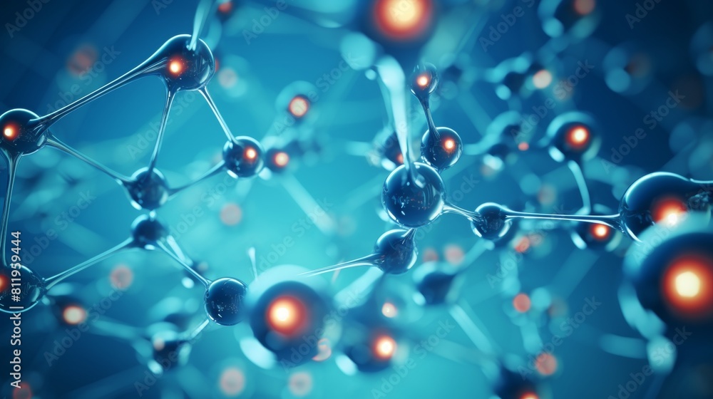 molecule or atom, Abstract structure for Science or medical background, 3d illustration, science, atom, abstract, chemistry, structure, blue, chemical, background molecule or atom, Abstract structure for Science or medical background, 3d illustration, science, atom, abstract, chemistry, structure, blue, chemical, background