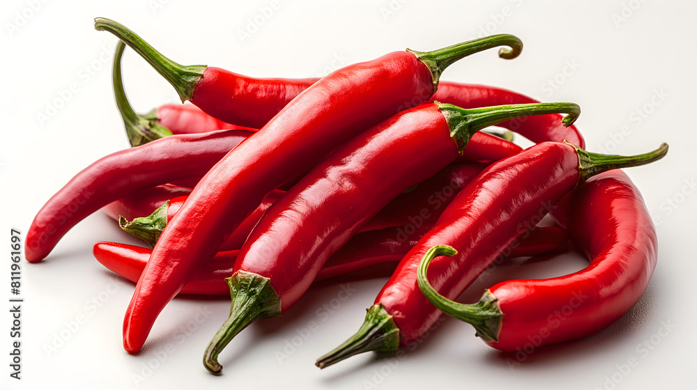 red chilli white background