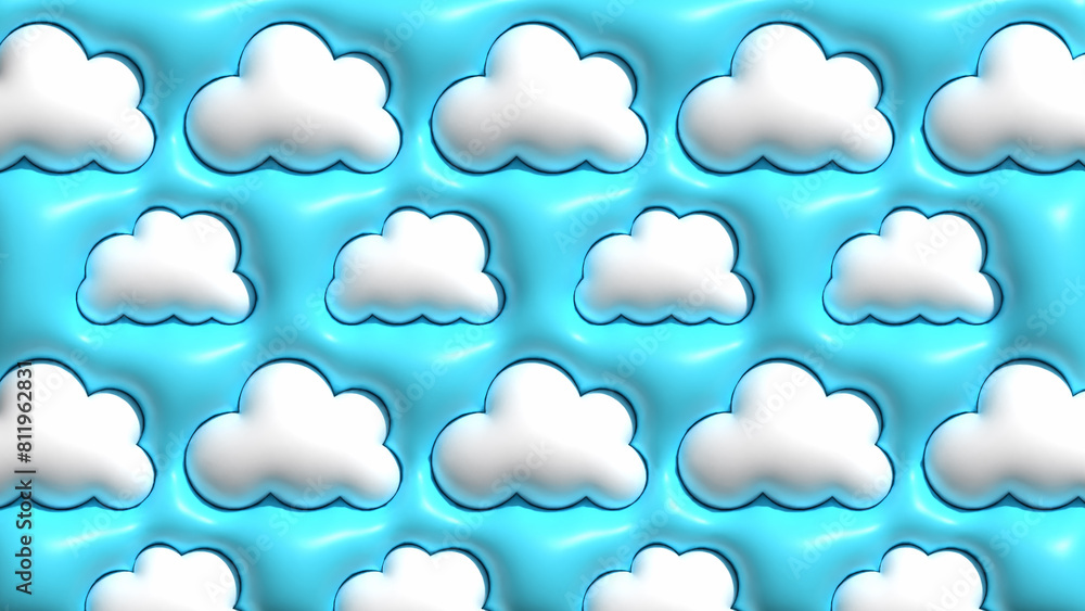 Background wallpaper blue 3d cloudscape design illustration. Fun and creative concept elements for kids. Background wallpaper blue 3d cloudscape design illustration. Fun and creative concept elements for kids.