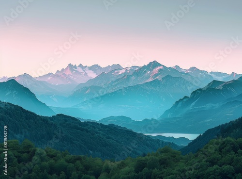 Photography of beautiful mountains with lake in foreground 