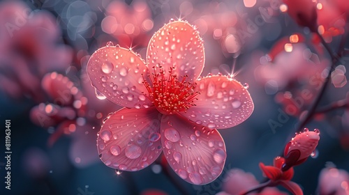 close up of pink flower