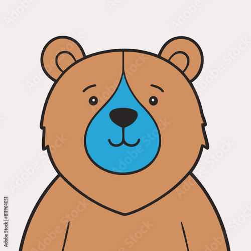 Vector illustration of a playful Bear for preschoolers' storytime