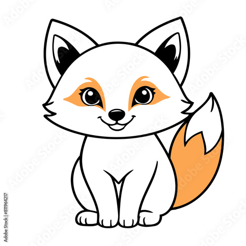 Cute vector illustration of a Fox for youngsters' imaginative stories
