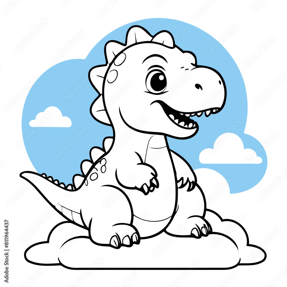 Cute Tyrannosaurus for children's literature vector illustration Cute Tyrannosaurus for children's literature vector illustration