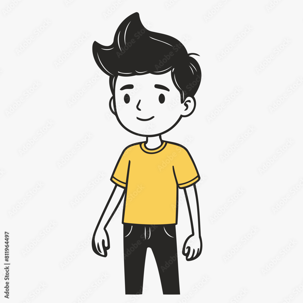 Cute vector illustration of a Character for kids books Cute vector illustration of a Character for kids books