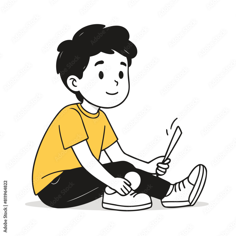 Vector illustration of a cute Character for toddlers story books Vector illustration of a cute Character for toddlers story books