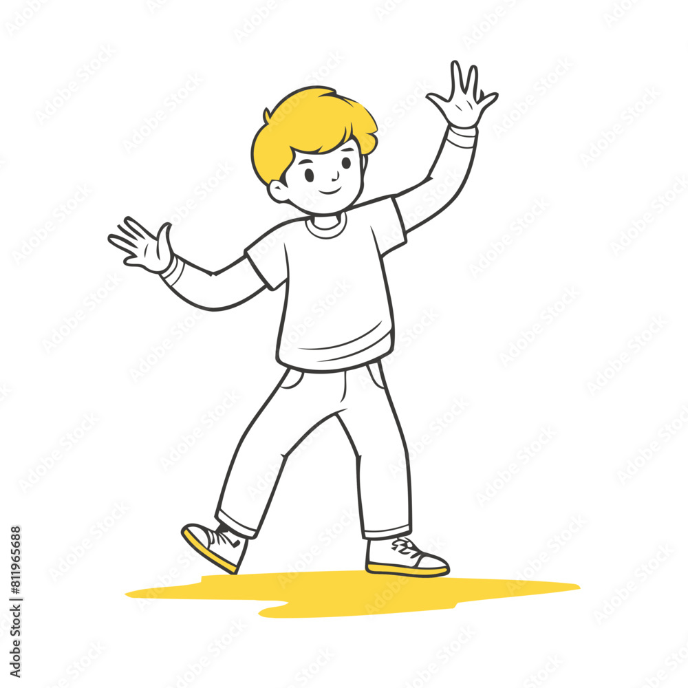 Vector illustration of a cute Character for toddlers books Vector illustration of a cute Character for toddlers books