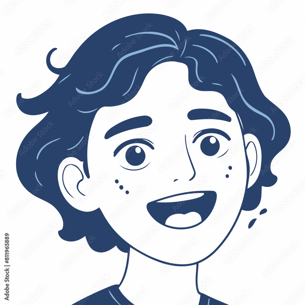 Cute vector illustration of a Person for early readers' delight Cute vector illustration of a Person for early readers' delight