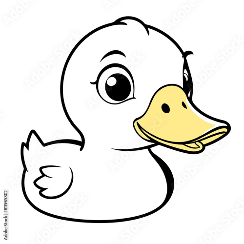 Vector illustration of a playful Duck for preschoolers' storytime