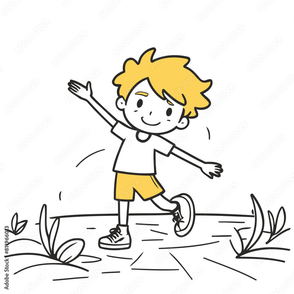 Vector illustration of a cute Character for kids books Vector illustration of a cute Character for kids books