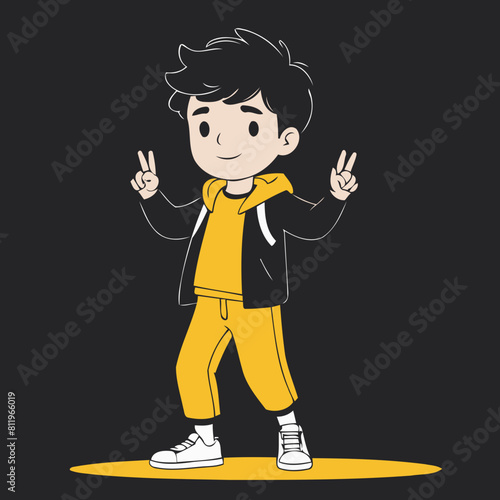 Cute Character for kids' storybook vector illustration