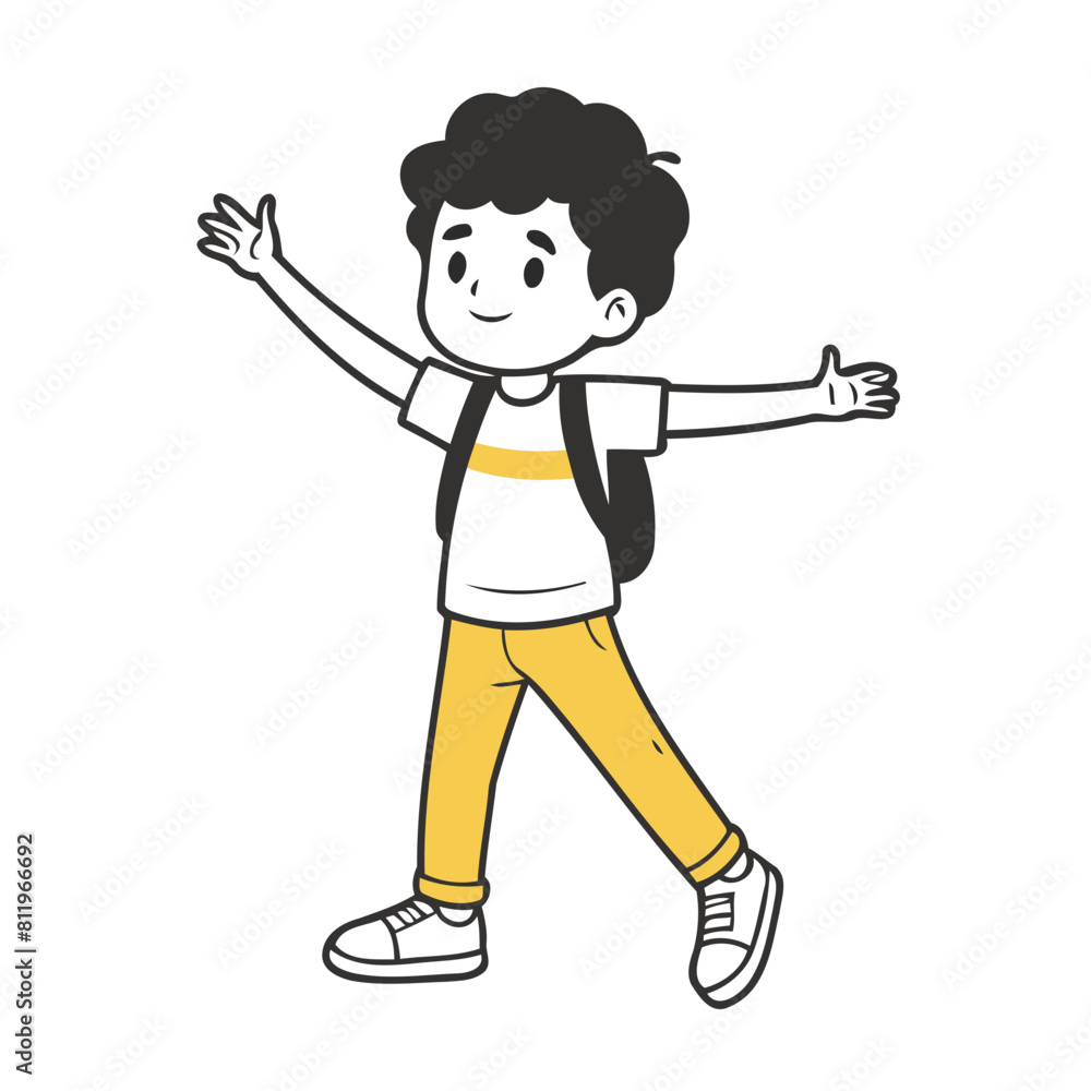 Vector illustration of a cute Character for children Vector illustration of a cute Character for children