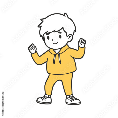 Vector illustration of a sweet Character for youngsters' imaginative journeys