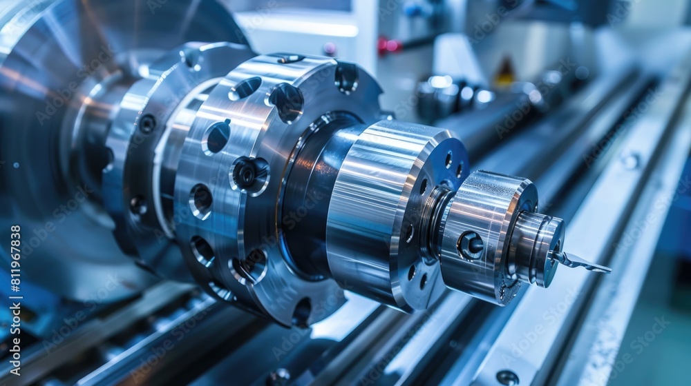 Fototapeta premium Close Up of Machine in a Factory