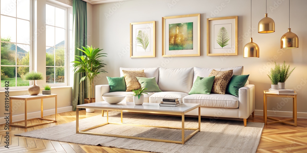 Modern living room in Scandinavian style Modern living room in Scandinavian style